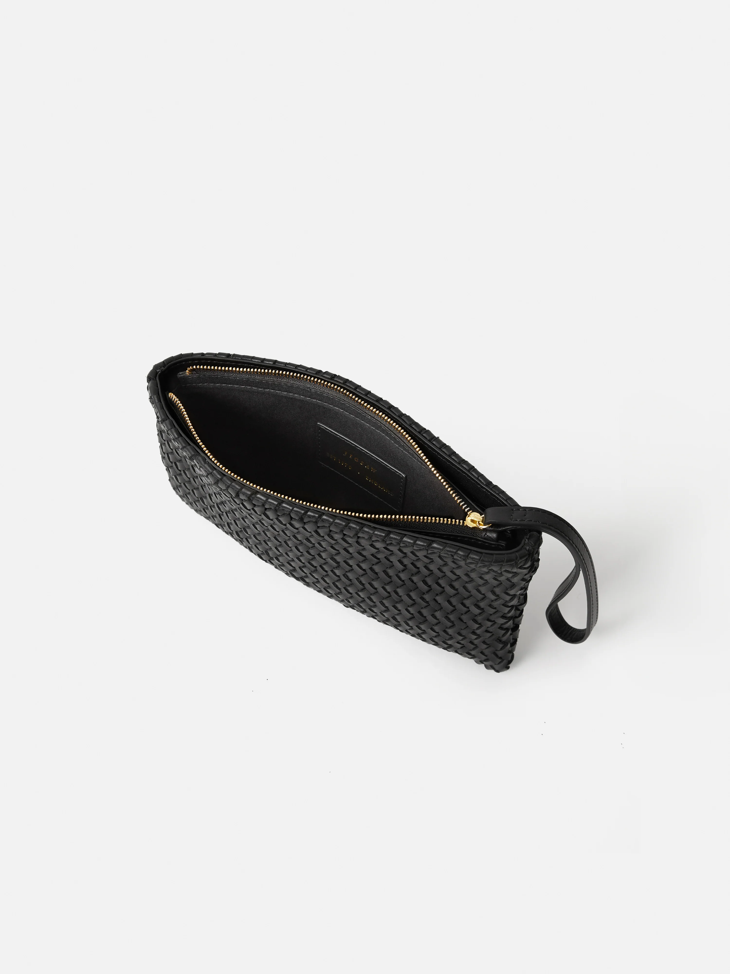Woven Leather Pouch | Black - Image 4