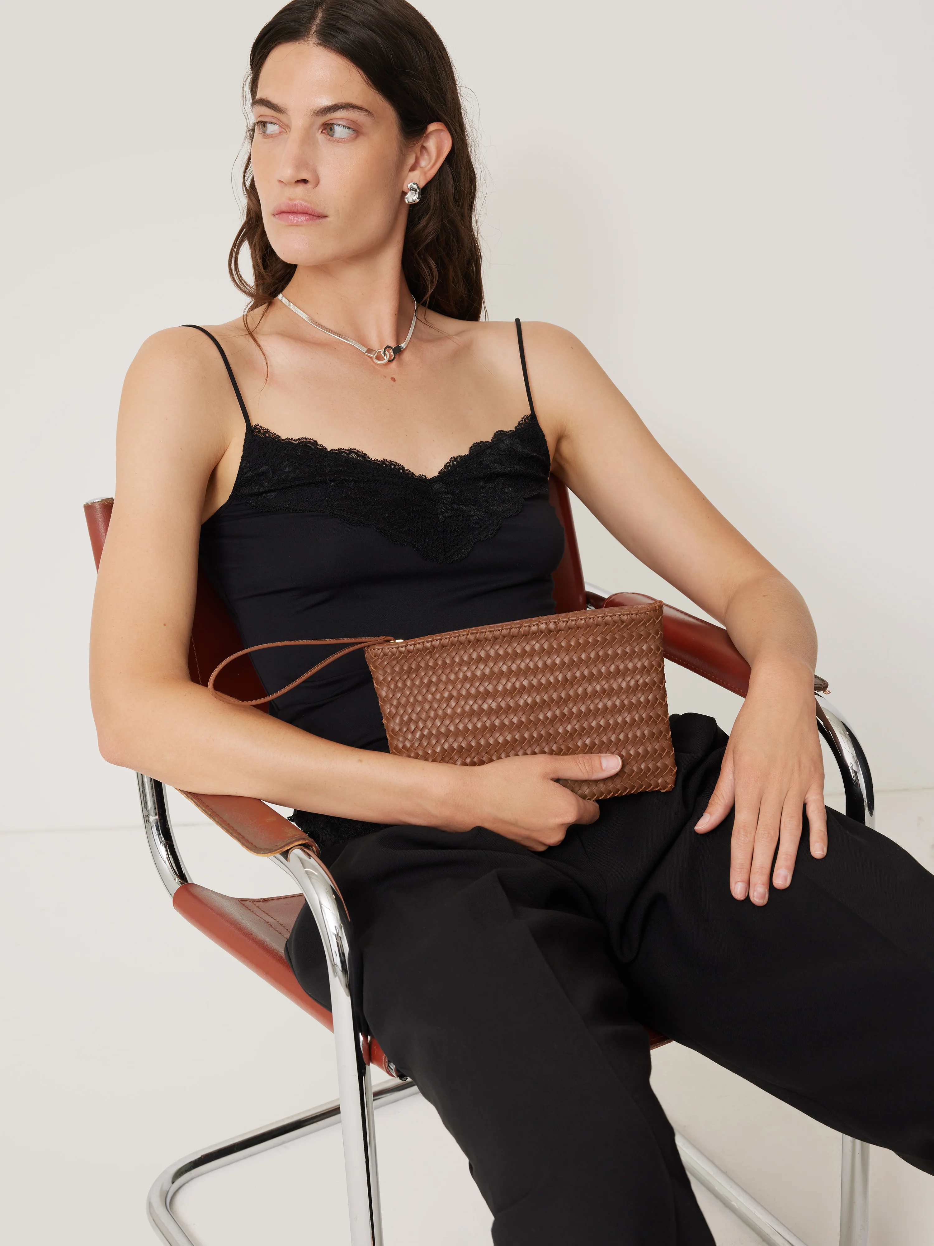 Woven Leather Pouch | Tan - Image 3